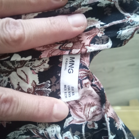 Mango Black and Pink Floral Dress - Picture 2 of 3